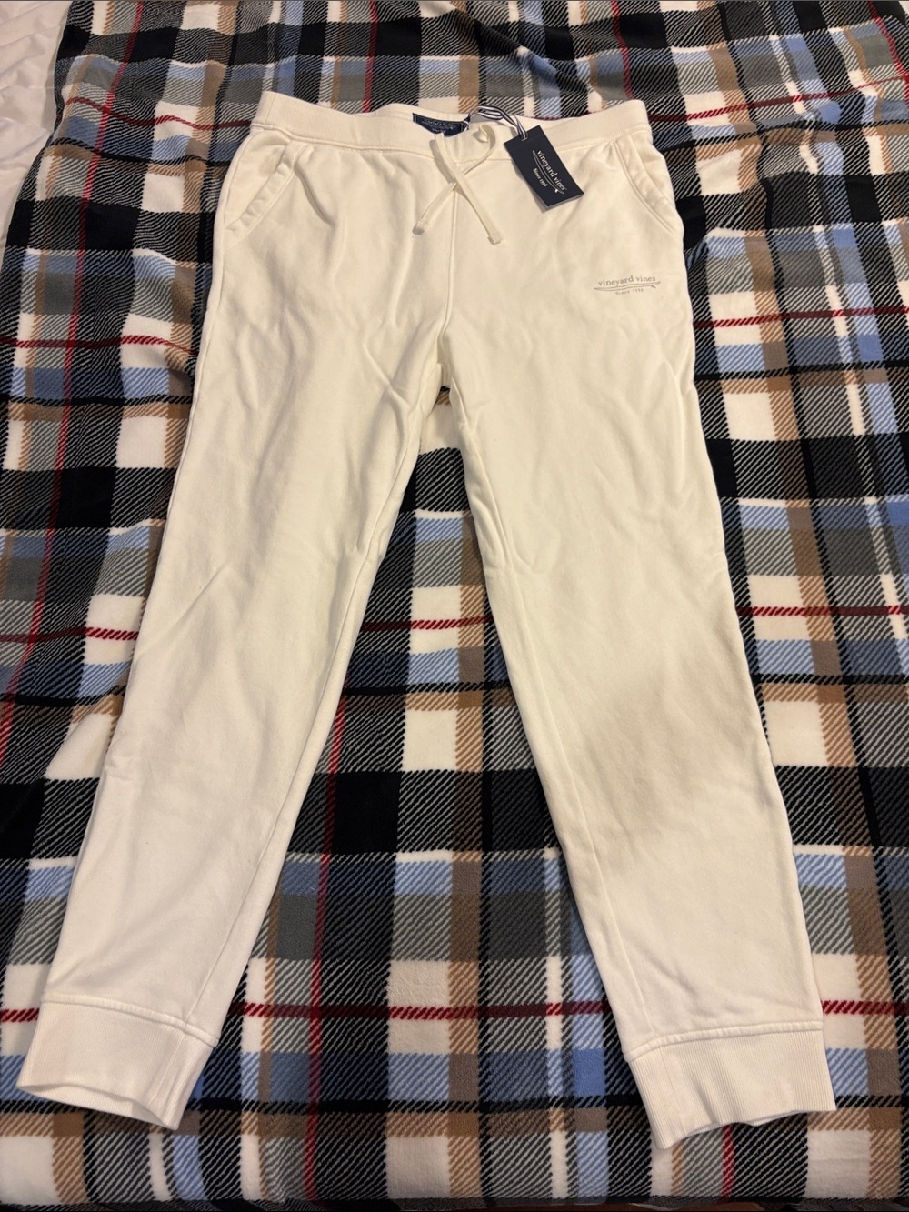 Vineyard Vines Men's Cream Drawstring Joggers